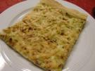Pizza mit Lauch und Schinkenwürfel - Rezept