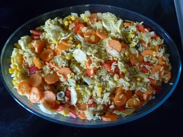 Auflauf herzhaft - Reisauflauf mit Meeresfrüchten - Rezept - Bild Nr. 2