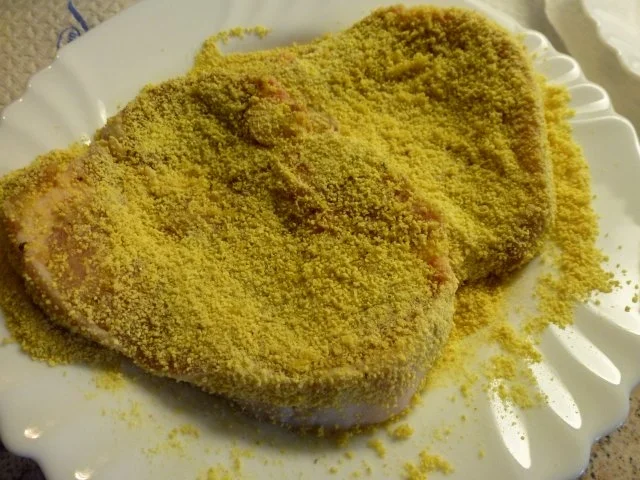 Feldsalat zu panierten Kalbskoteletts - Rezept - Bild Nr. 8