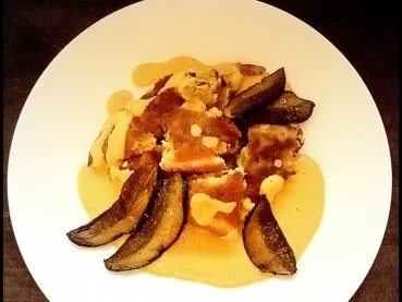 Rezept: Pilz-Schmarrn mit Karottensoße Pilz-Schmarrn mit Karottensoße - Rezept