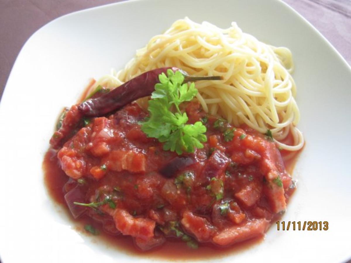 Spaghetti all`amatriciana - Rezept
