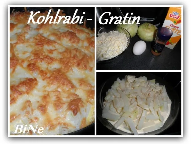 BiNe` S KOHLRABI - GRATIN - Rezept