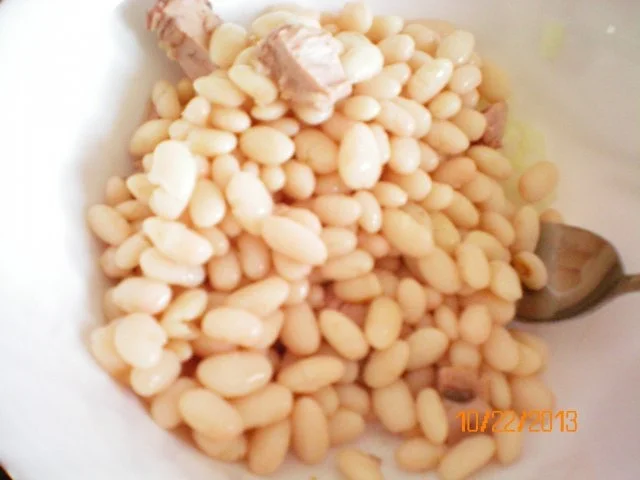 Fisch:Weiße Bohnensalat mit Pulpo und Thunfisch - Rezept - Bild Nr. 2