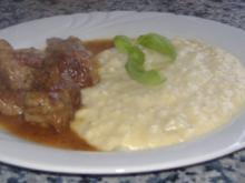 Lammtopf mit Kartoffel-Sellerie-Birnenpüree - Rezept