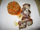 Hähnchenbrust in Serranoschinken mit Djuvec-Reis - Rezept