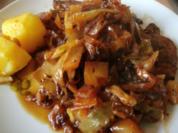 geschmorte Steaks mit Kohlgemüse - Rezept