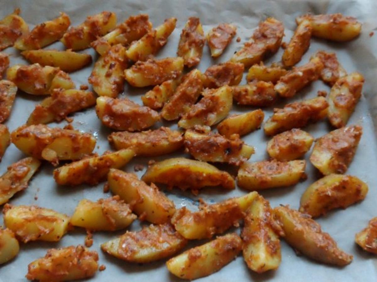 Snack/Beilage: Pikante Pecorino-Kartoffelecken - Rezept - Bild Nr. 8