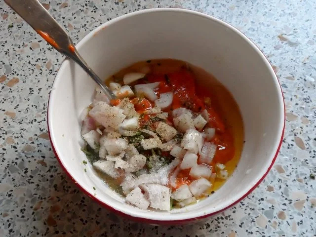 Mediterrane Pesto-Hähnchen-Pfanne mit Paprika und Zucchini - Rezept - Bild Nr. 3