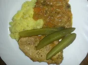 Schnitzel im Gemüse Beet - Rezept