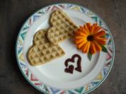Hirse - Kokos - Waffelherzen - Rezept