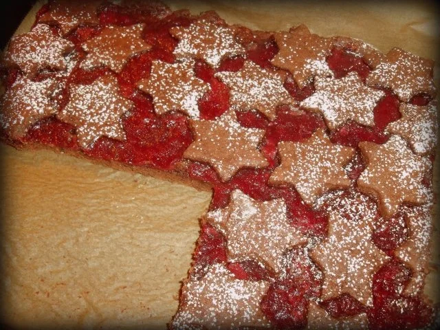 Schoko Linzer Kuchen vom Blech - Rezept