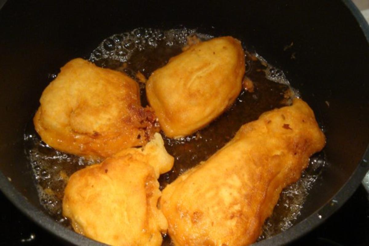Backfisch im Bierteig mit schwäbischem Kartoffel-Gurkensalat - Rezept - Bild Nr. 6
