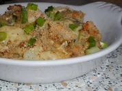 Aufläufe: Cremiger Schwarzwurzel-Kohlrabi-Auflauf mit Dill-Hackbällchen - Rezept