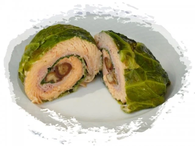 Lachsforelle im Wirsingmantel mit Kürbis-Ingwerpüree und Limettensauce - Rezept - Bild Nr. 16