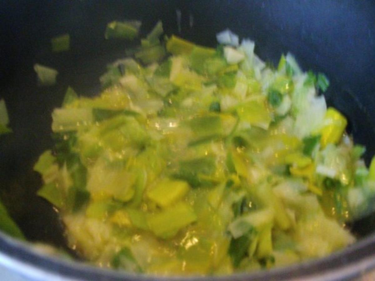 Bratklops mit Porreegemüse - einfach - 19 kcal/100g