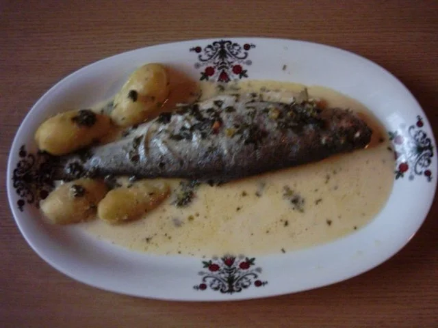 Forelle in Alu gegart - Rezept