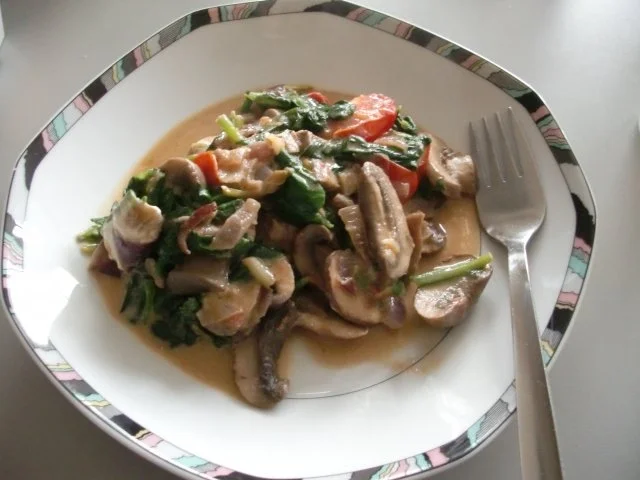 Spinat - Pilz - Pfanne - Rezept - Bild Nr. 3