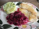 Rezept: Fleischlos : Tilapia an Petersilien - Kartoffelstampf mit Rotkohl Fleischlos : Tilapia an Petersilien - Kartoffelstampf mit Rotkohl - Rezept