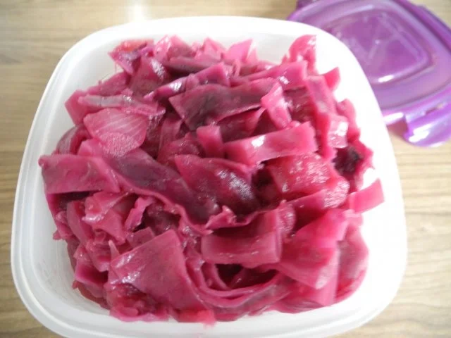 Vegan : Orangen - Apfel - Rotkraut - Rezept