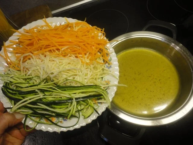 Pasta mit Gemüse Streifen und Mascarpone Sauce - Rezept - Bild Nr. 5