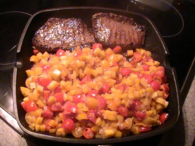 Rezept: Rindersteak mit Mangoragout und Brokkoli Bild Nr. 4 Rindersteak mit Mangoragout und Brokkoli - Rezept - Bild Nr. 4