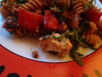 Nudelsalat mit Kürbis,geröstetem Mais und karamellisierter Paprika - Rezept - Bild Nr. 2