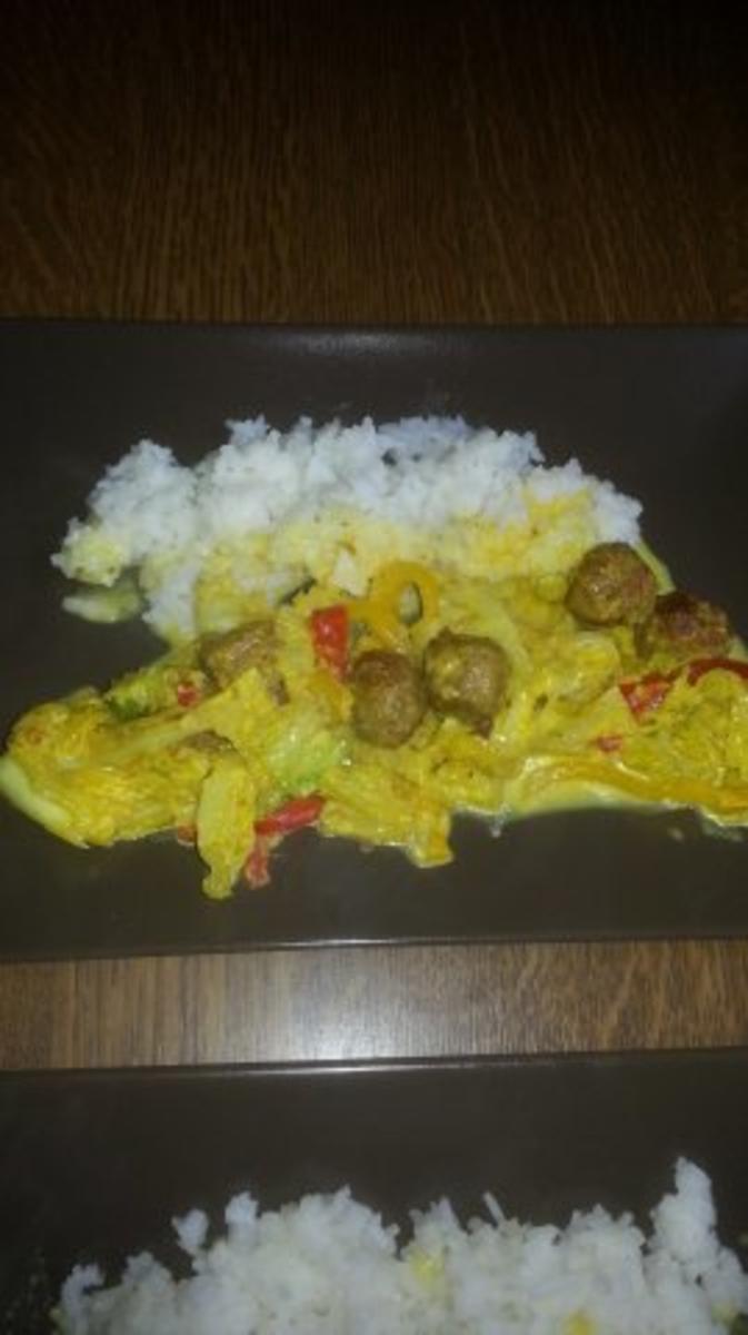 Wirsing -Curry mit Hackbällchen - Rezept Eingereicht von Andy1159