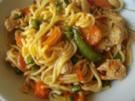asiatische Nudeln mit Putenfleisch - Rezept