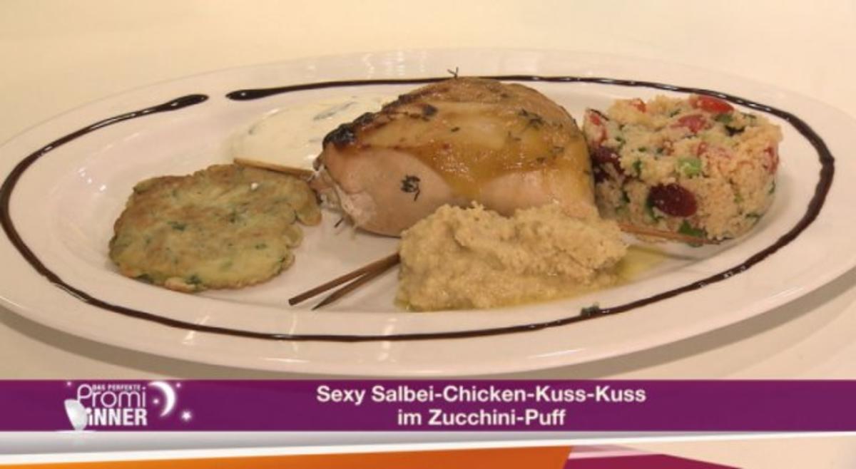 Bilder für Sexy Salbei-Chicken-Kuss-Kuss im Zucchini-Puff (Miranda Leonhardt) - Rezept