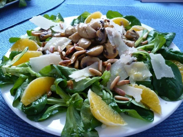 Feldsalat mit Honig - Chamignons - Rezept - Bild Nr. 7