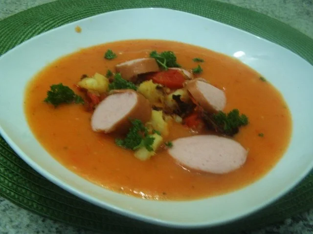 Feurige Kartoffel -Paprikasuppe - Rezept