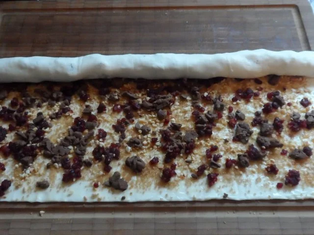 Weihnachtsgebäck: Knusprige Nougat-Blätterteigschnecken mit Cranberries - Rezept - Bild Nr. 11