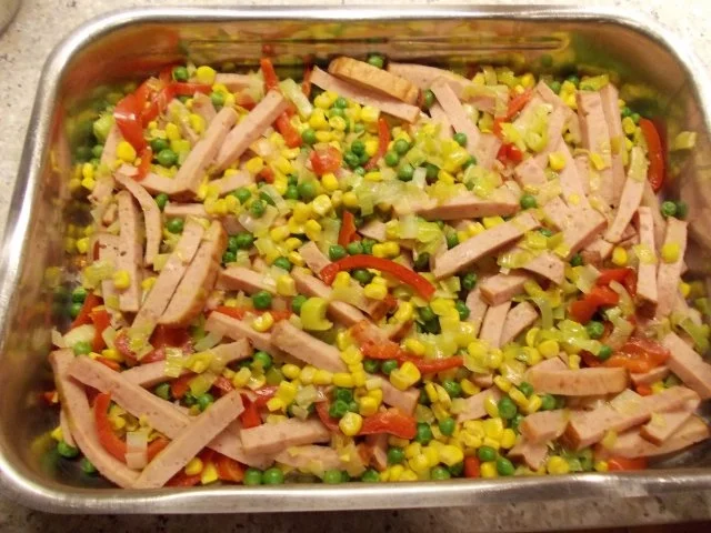 Rezept: Gemüseauflauf mit Fleischkäse Bild Nr. 5 Gemüseauflauf mit Fleischkäse - Rezept - Bild Nr. 5