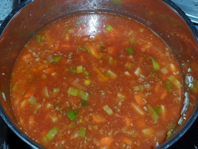 Suppen/Eintöpfe: Bunter Hack-Gemüse-Eintopf "Querbeet" - Rezept - Bild Nr. 8