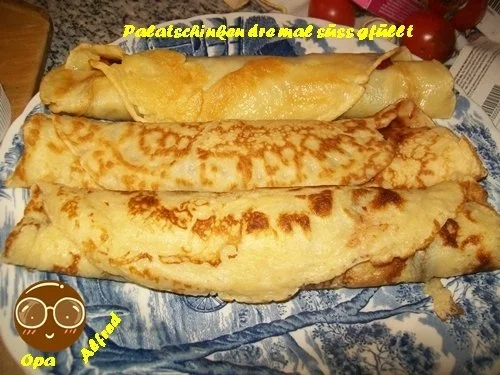 Rezept: Dessert: Dreimal süss gefüllt, mein Palatschinken Dessert: Dreimal süss gefüllt, mein Palatschinken - Rezept