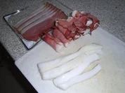 Rezept: Tintenfisch in Schinkenmantel Tintenfisch in Schinkenmantel - Rezept