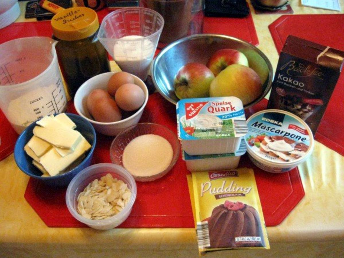 Schoko-Käse-Kuchen mit Äpfeln - Rezept - Bild Nr. 2