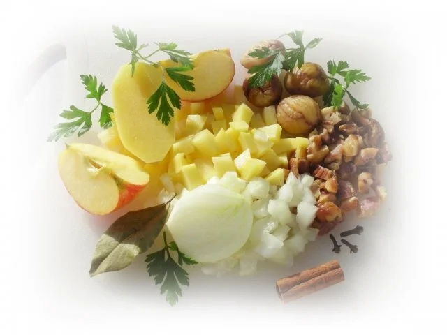 Maroni-Kartoffelsuppe mit Schinkenspeck - Rezept - Bild Nr. 3