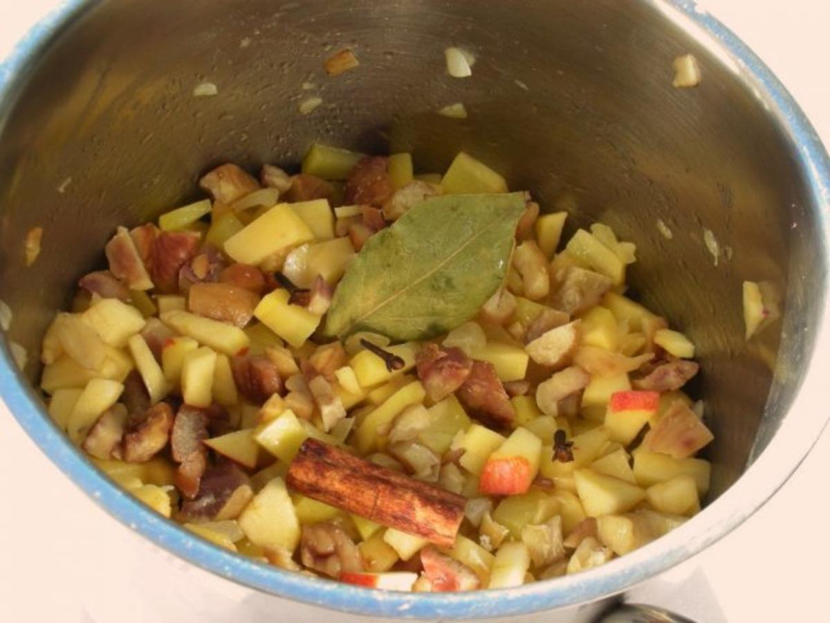 Maroni-Kartoffelsuppe mit Schinkenspeck - Rezept - Bild Nr. 7
