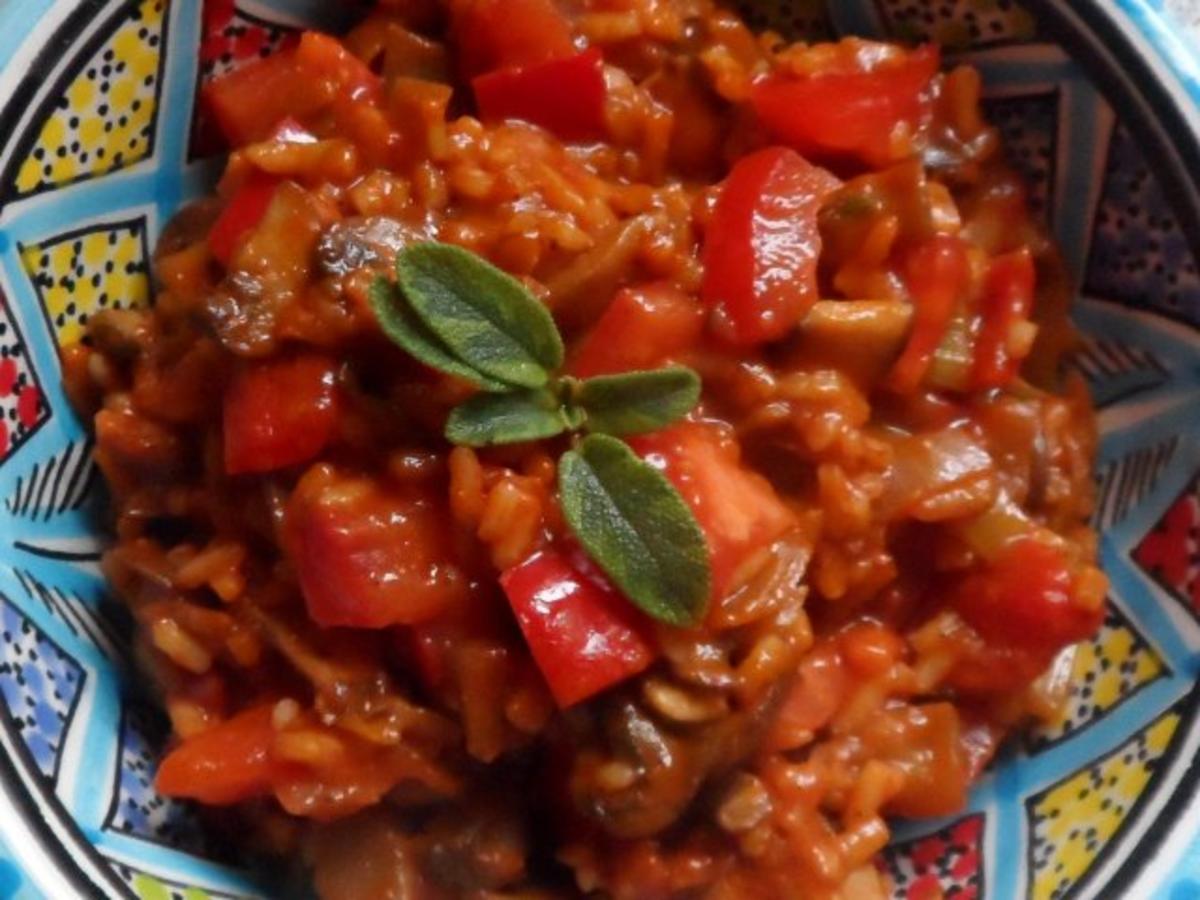 Pfannengerichte: Mediterrane Champignon-Tomatenreis-Pfanne - Rezept - Bild Nr. 14
