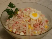 Rezept: Schneller Rettichsalat mit Bierschinken und Eiern Schneller Rettichsalat mit Bierschinken und Eiern - Rezept