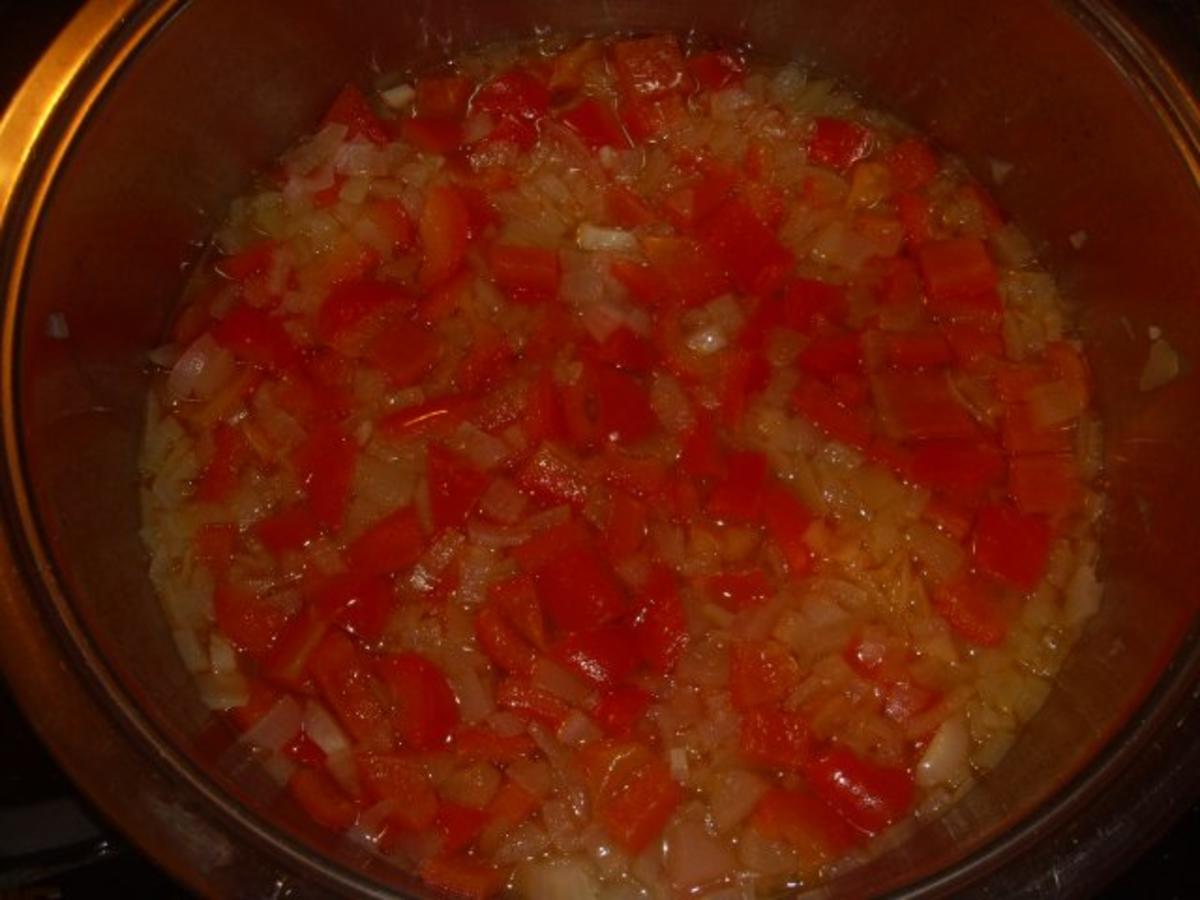 Pasta mit Paprika-Schinken-Sahne Soße - Rezept - Bild Nr. 3