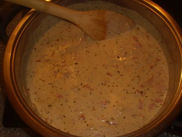 Pasta mit Paprika-Schinken-Sahne Soße - Rezept - Bild Nr. 4