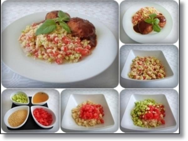 Couscous Salat mit Frikadellen - Rezept - kochbar.de