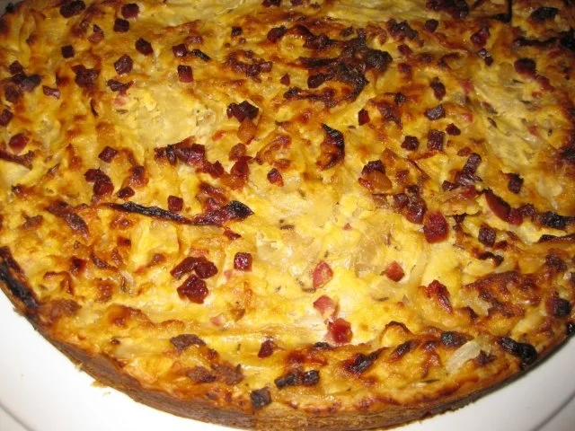 Rezept: Zwiebelkuchen auf Blätterteig Zwiebelkuchen auf Blätterteig - Rezept