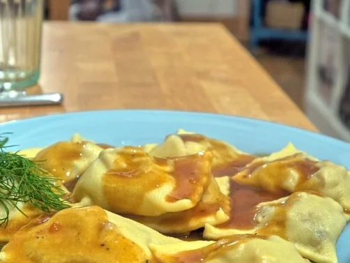 Ravioli mit Hühnchen-Cranberry-Füllung, dazu Cranberry-Sauce - Rezept - Bild Nr. 22