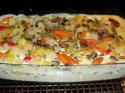 Hähnchenburst - Gratin - Rezept