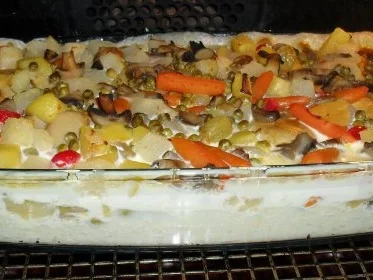 Rezept: Hähnchenburst - Gratin Bild Nr. 2 Hähnchenburst - Gratin - Rezept - Bild Nr. 2