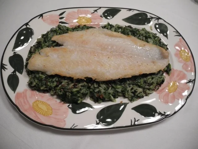 Fisch : ...an buntem Reis mit Rahmspinat - Rezept - Bild Nr. 3
