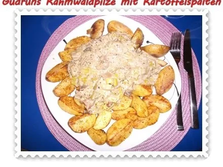 Pilze: Rahmwaldpilze mit Kartoffelspalten - Rezept - Bild Nr. 17